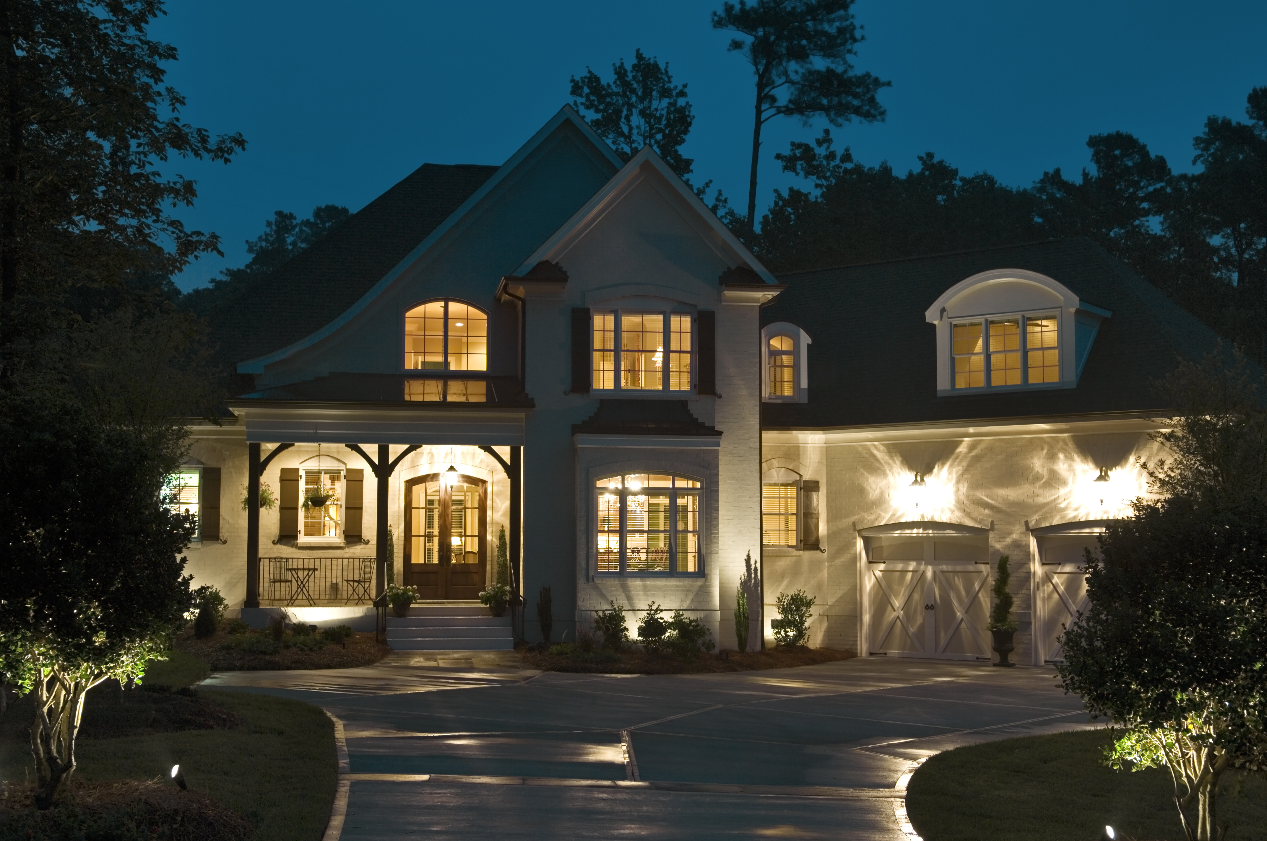 House Exterior At Night